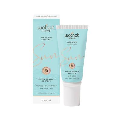 Wotnot Naturals Natural Face Sunscreen SPF 30 Prime & Protect BB Cream Untinted 60g